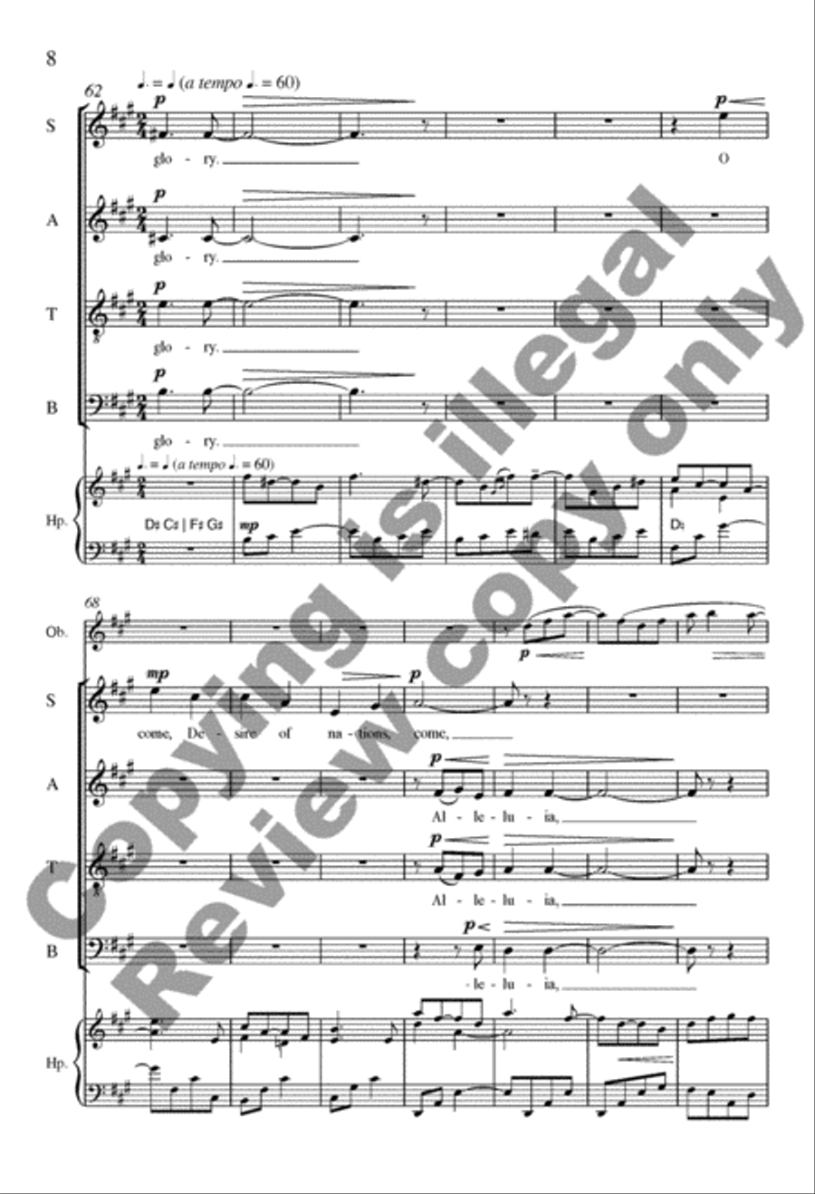 O Come, Desire of Nations (O Rex gentium) 4-Part scores gallery preview page 8