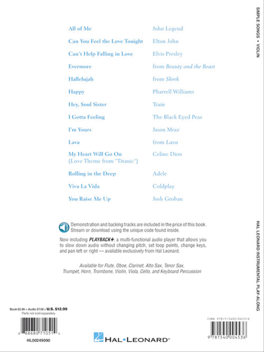 Simple Songs Violin Solo scores gallery preview page 4