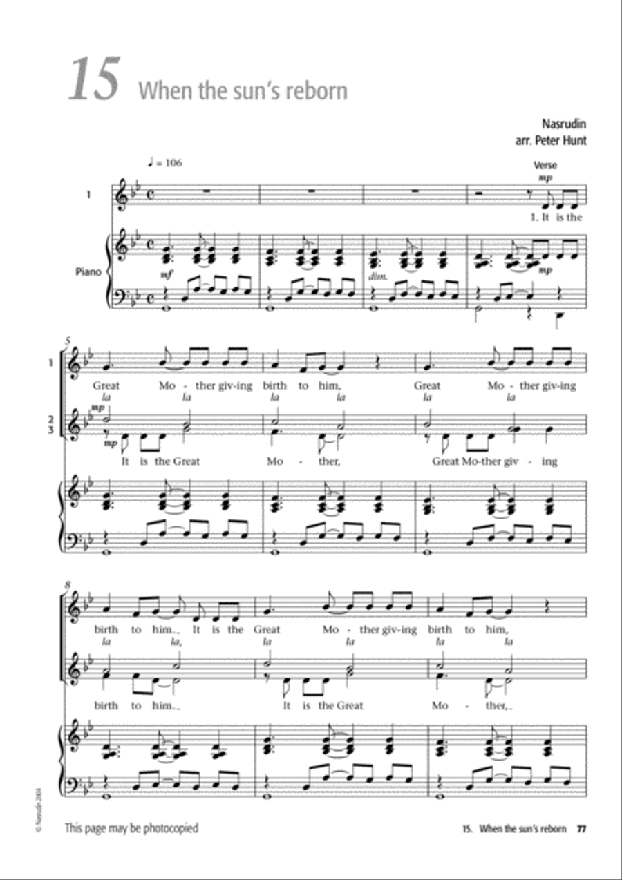 Voiceworks at Christmas Unison Choir scores gallery preview page 14