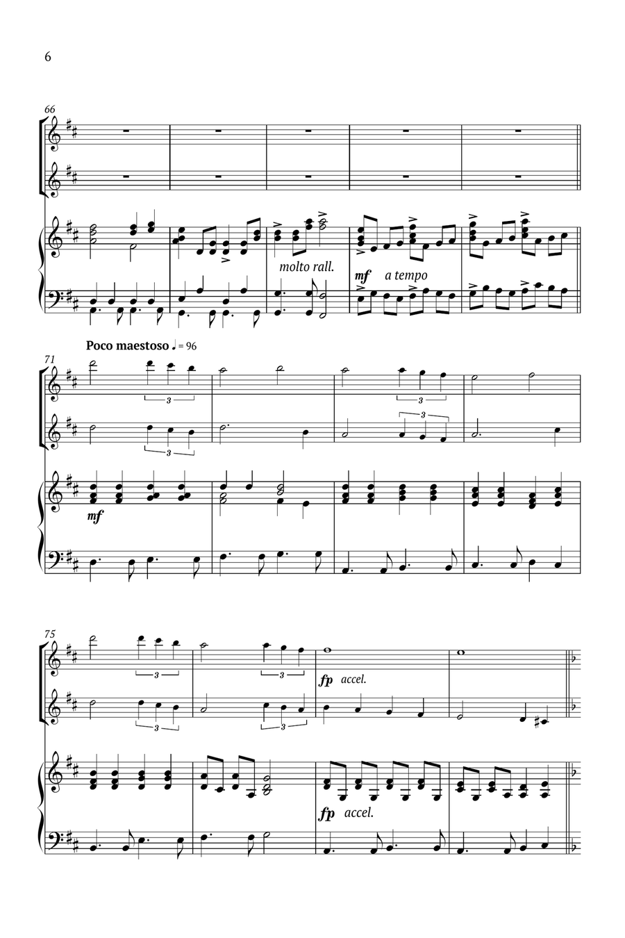 If I Can't Love Her Piano Trio scores gallery preview page 6