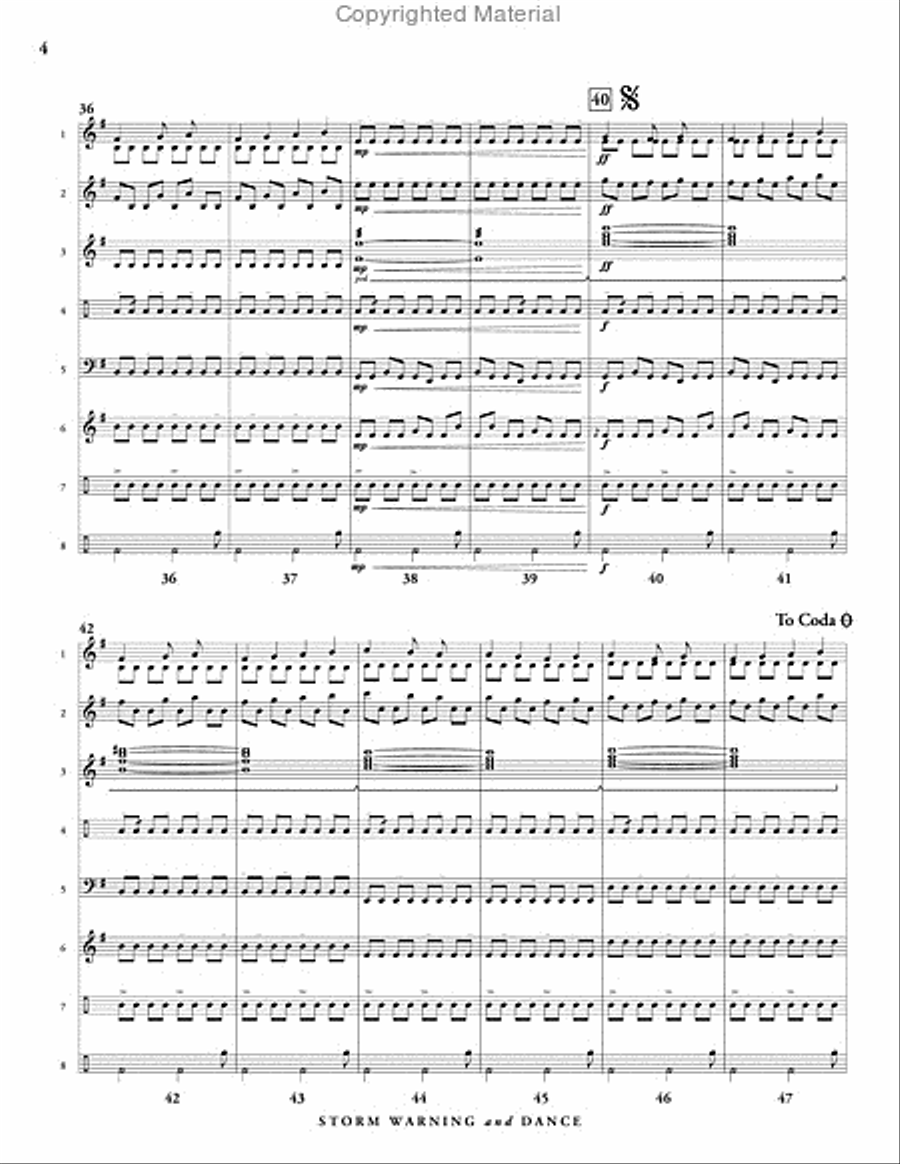 Storm Warning and Dance Percussion Ensemble scores gallery preview page 5