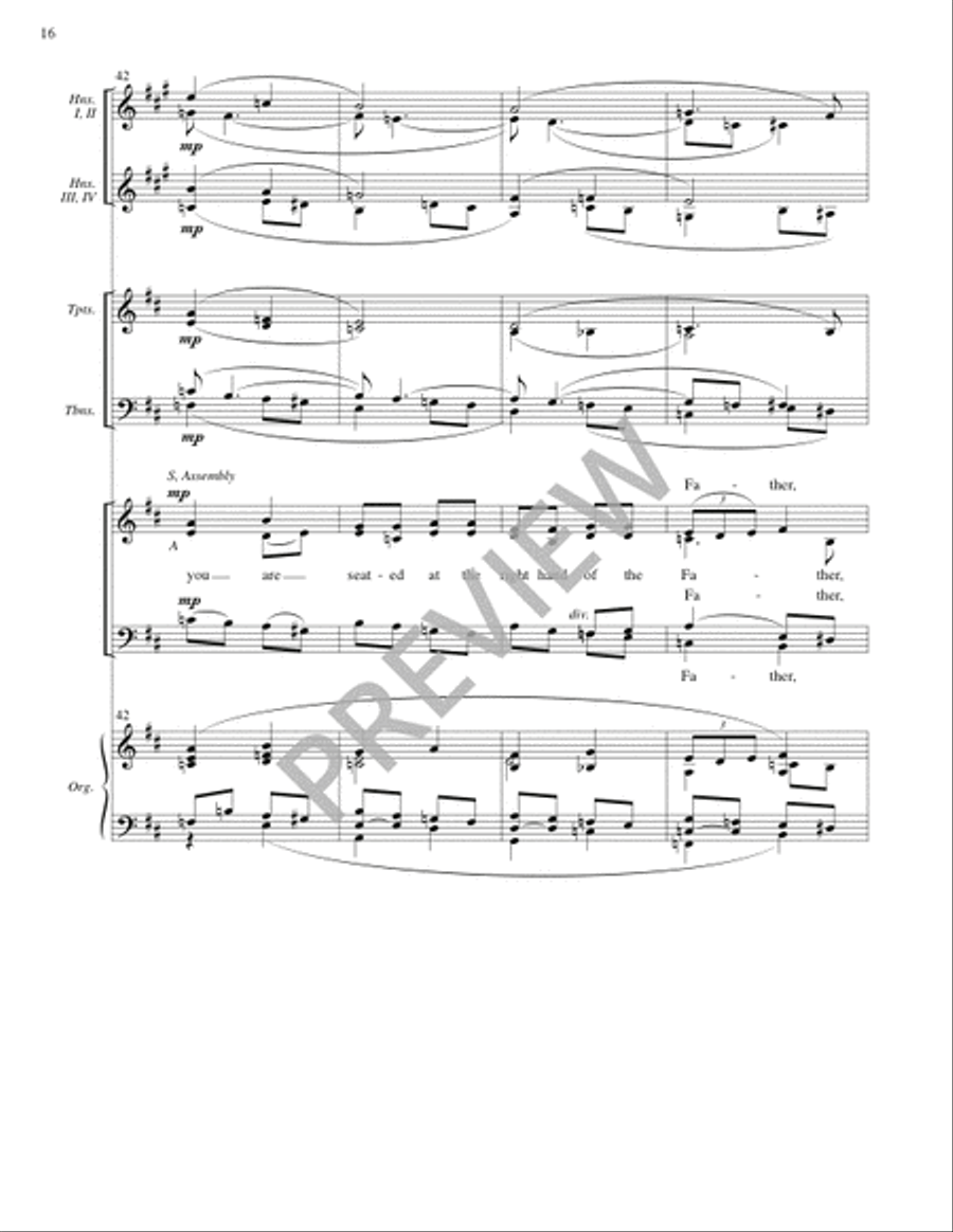 Mass for the City (Full Score) 4-Part scores gallery preview page 16