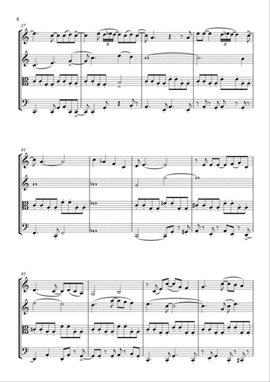 Daniel Daniel String Quartet scores gallery preview page 5