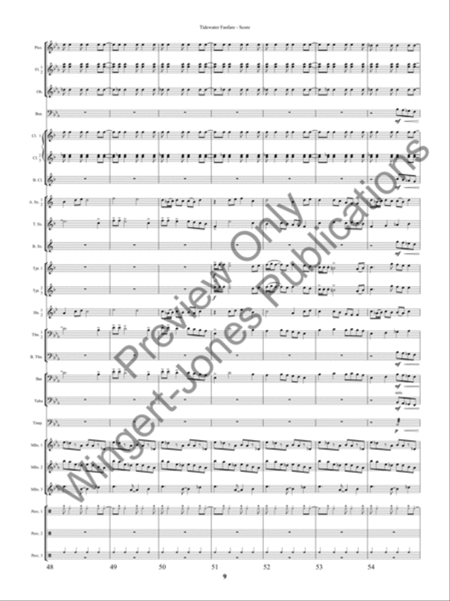 Tidewater Fanfre (Score) Tidewater Fanfre (Score) Concert Band scores gallery preview page 12
