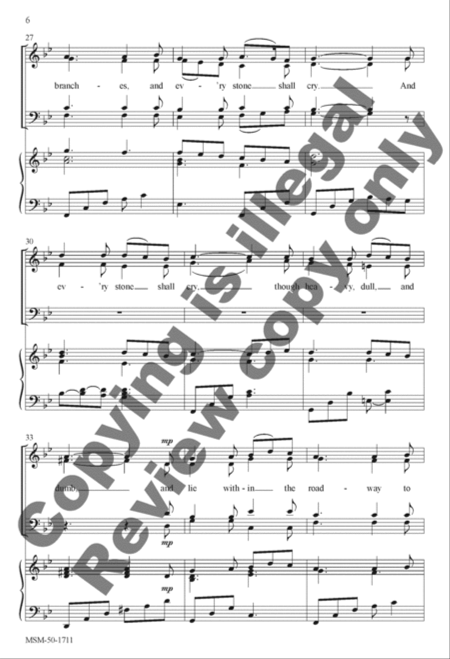 A Stable Lamp Is Lighted 4-Part scores gallery preview page 5