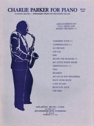 Book cover for Charlie Parker for Piano – Book 1