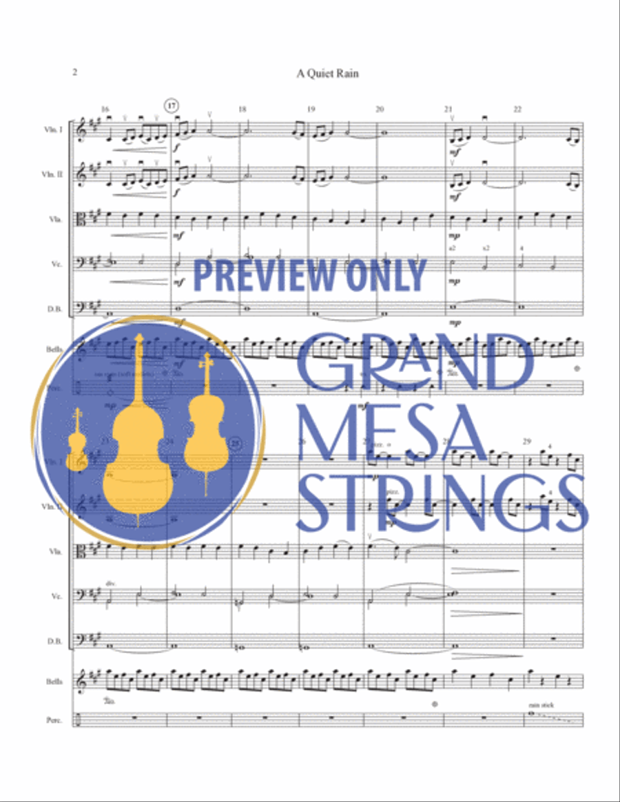 A Quiet Rain String Orchestra scores gallery preview page 3