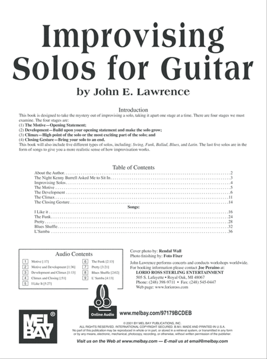Improvising Solos for Guitar Electric Guitar scores gallery preview page 2