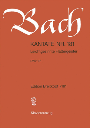 Book cover for Cantata BWV 181 "Leichtgesinnte Flattergeister"