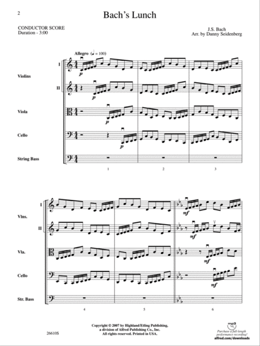 Bach's Lunch String Orchestra scores gallery preview page 2