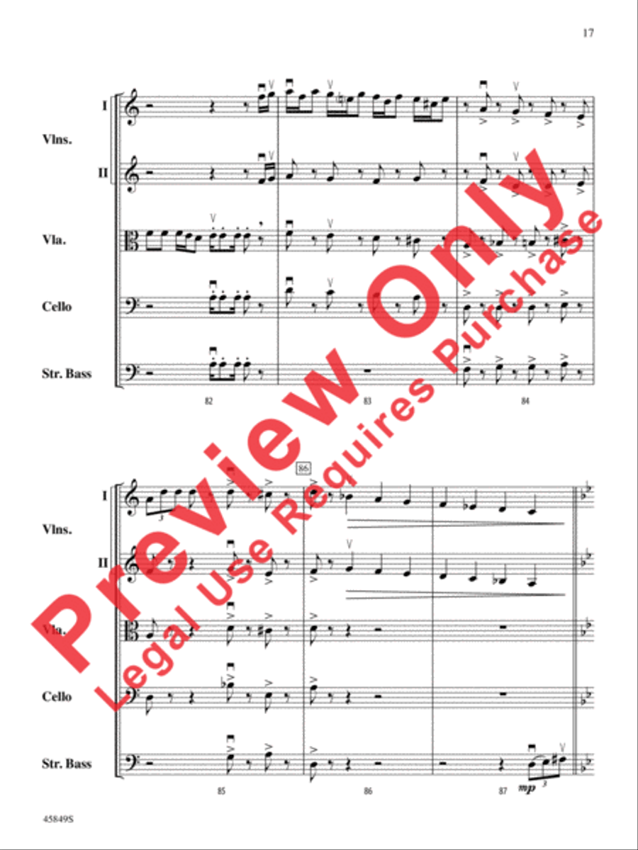 American Salute String Orchestra scores gallery preview page 17
