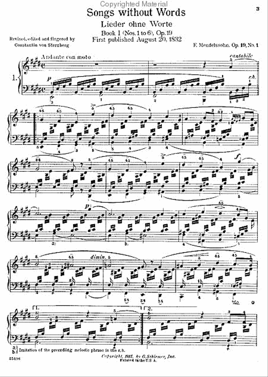 Songs Without Words Piano Solo scores gallery preview page 2