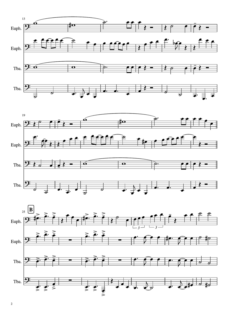 Copacabana (At The Copa) Brass Quartet scores gallery preview page 2