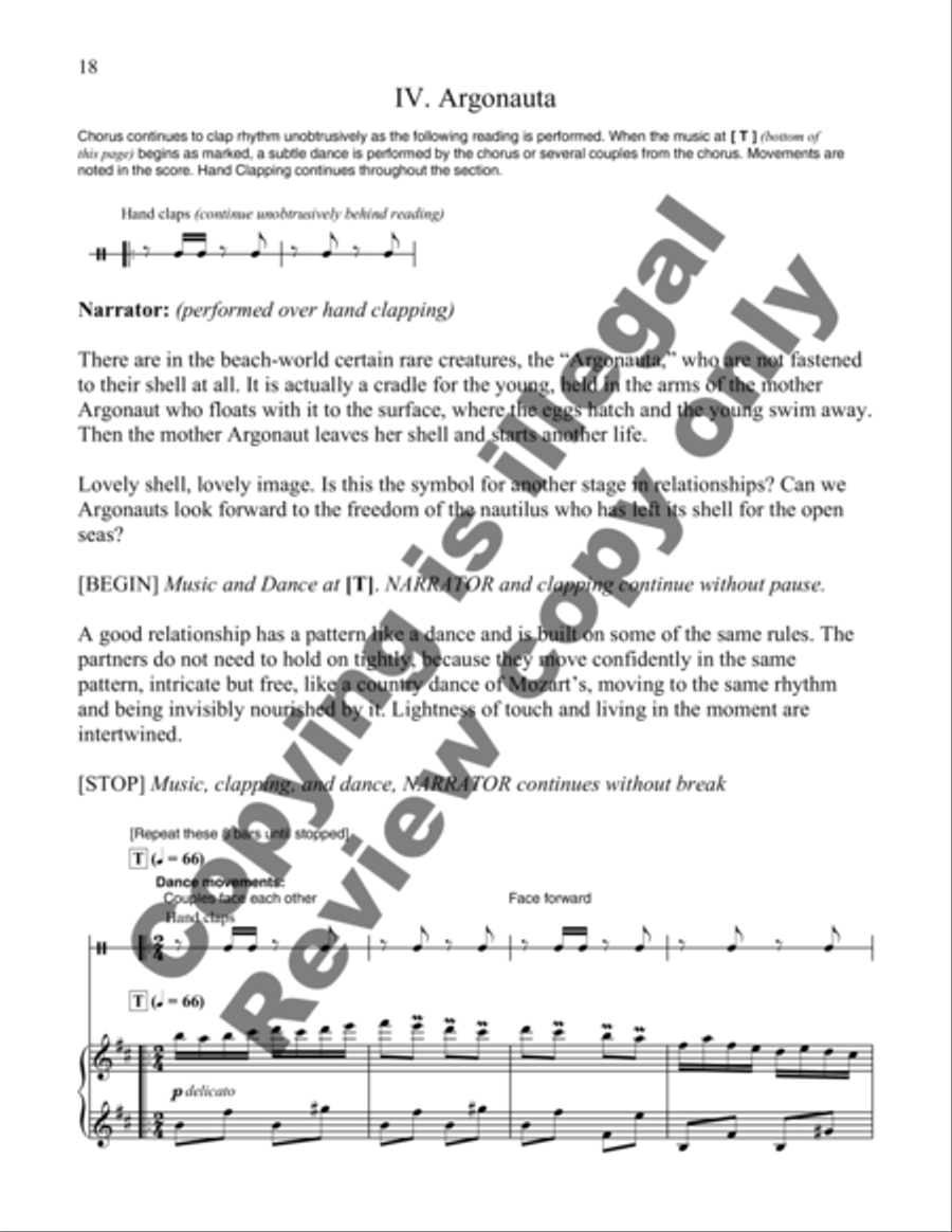 Lessons from the Sea (Cantata) SSAA scores gallery preview page 20