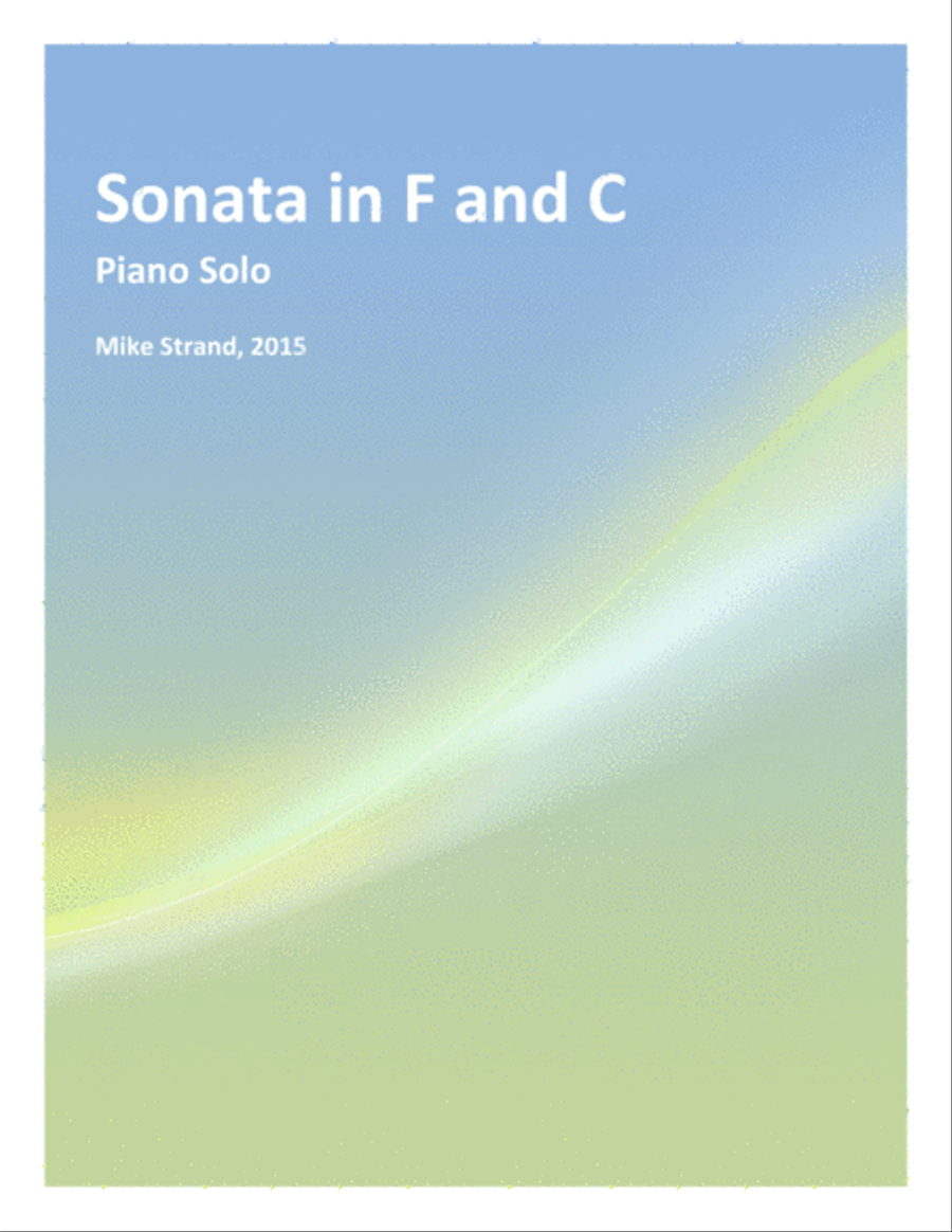 Sonata in F and C, for Solo Piano Piano Solo scores gallery preview page 1