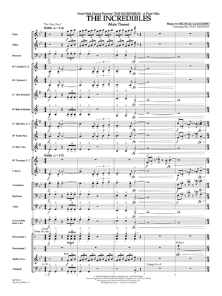 The Incredibles (Main Theme) (arr. Paul Murtha) - Conductor Score (Full Score)
