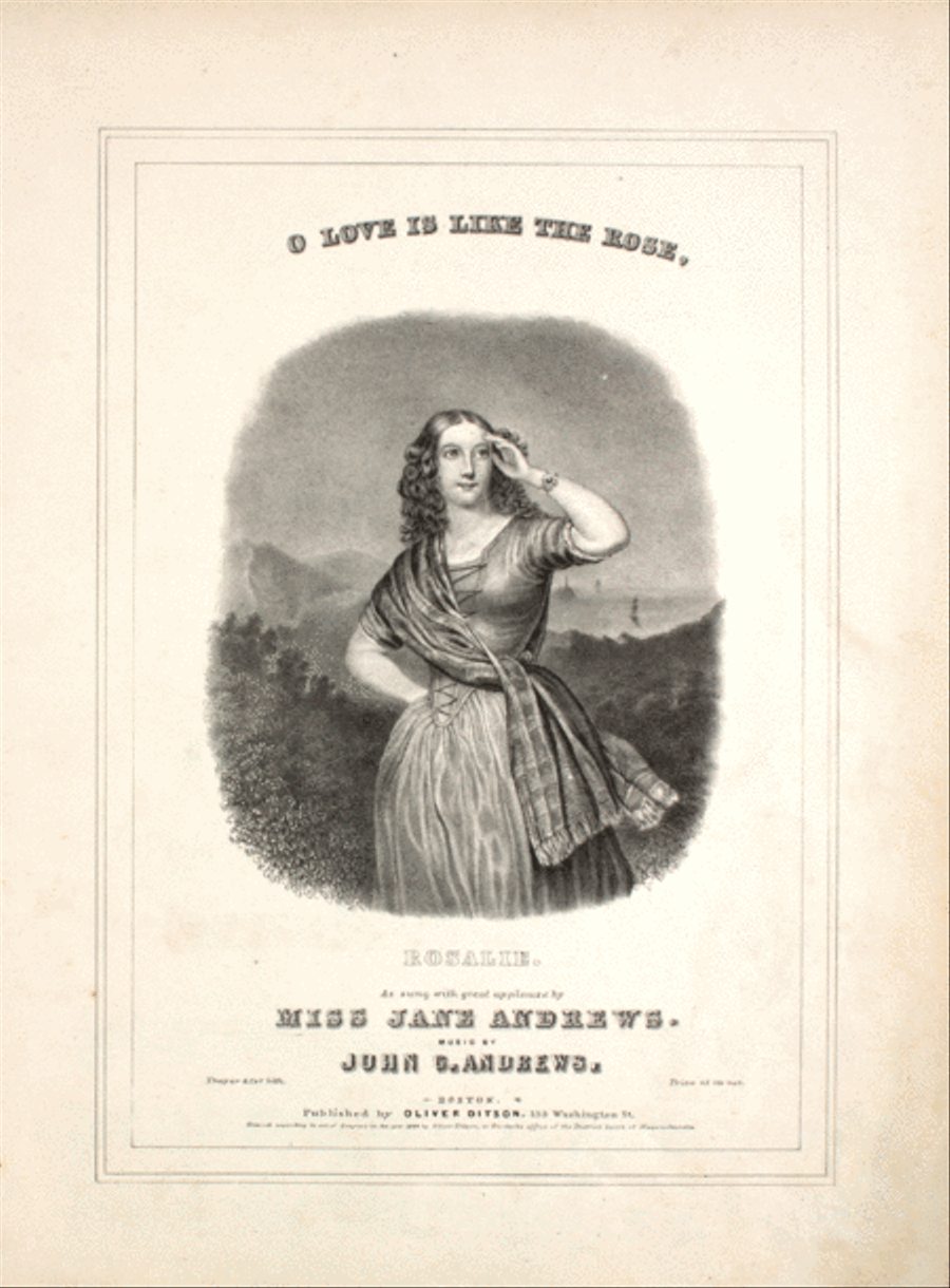 O Love is Like the Rose, Rosalie Voice scores gallery preview page 1
