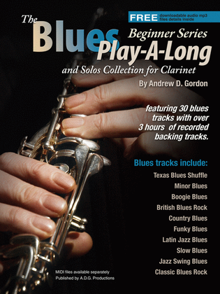 Book cover for The Blues Play-A-Long and Solos Collection for Clarinet Beginner Series