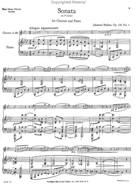 Sonata in F Minor, Op. 120, No. 1