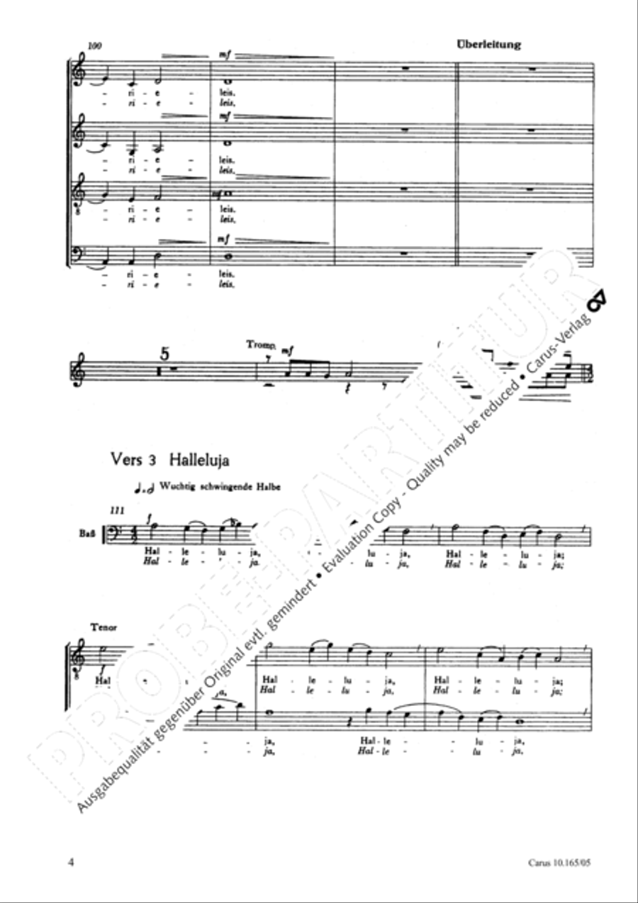 Christ is arisen (Christ ist erstanden) 4-Part scores gallery preview page 5
