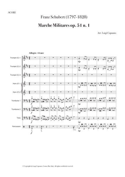 Schubert - Marche militares (Brass choir) image number null