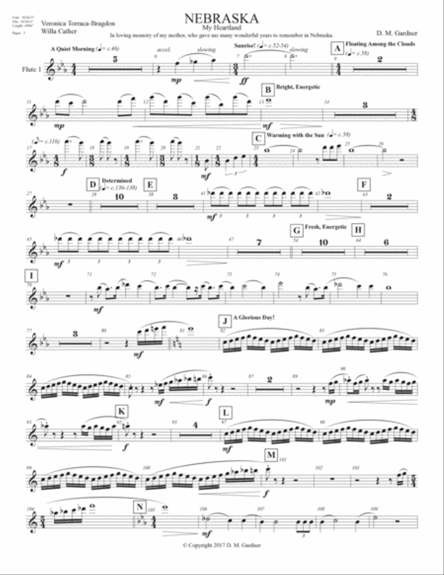 Nebraska - My Heartland (INSTRUMENTAL PARTS) Choir scores gallery preview page 4