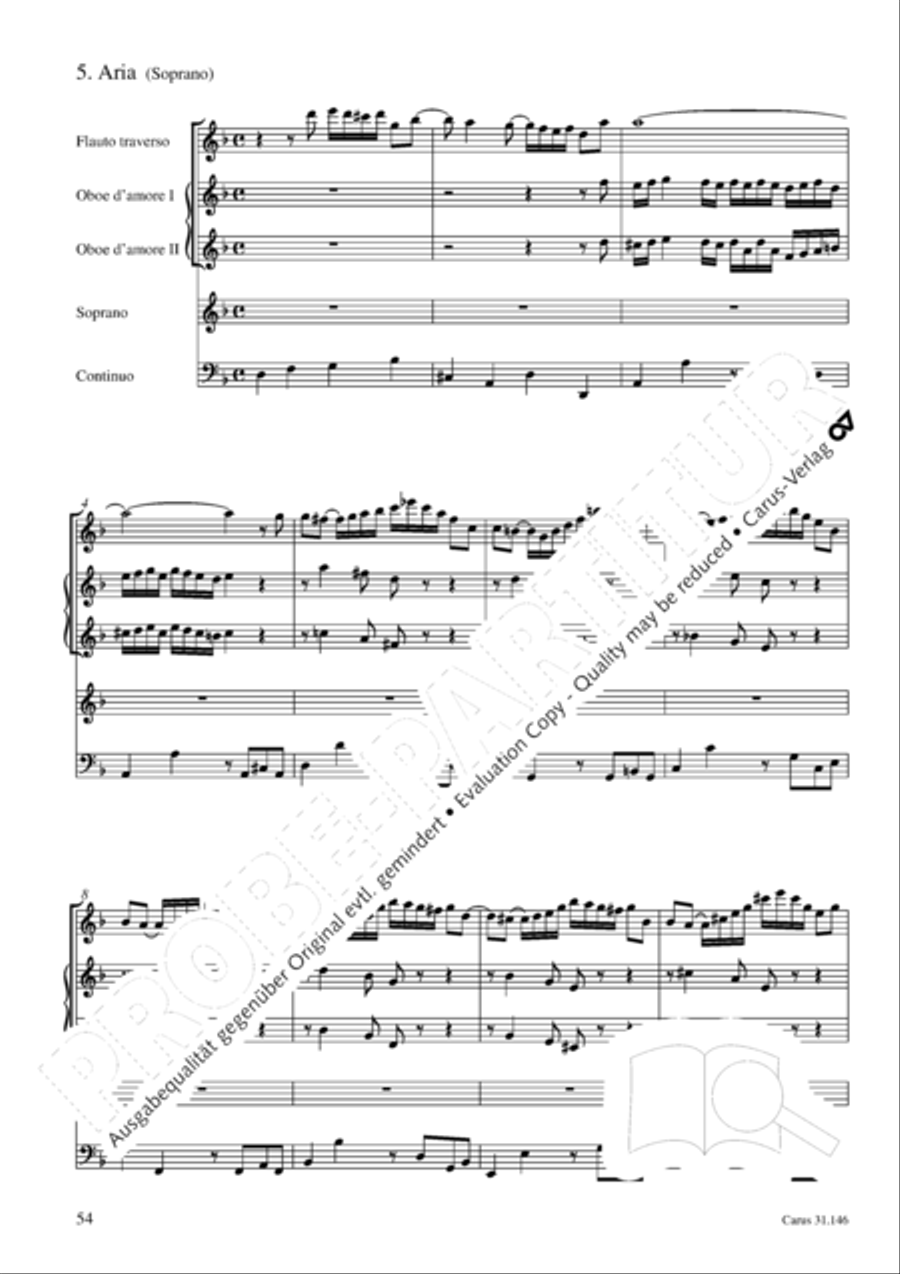 Through bitter tribulation we enter into God's kingdom (Wir mussen durch viel Trubsal in das Reich Gottes eingehen) 4-Part scores gallery preview page 55