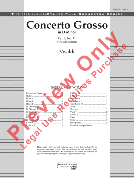 Concerto Grosso in D Minor image number null