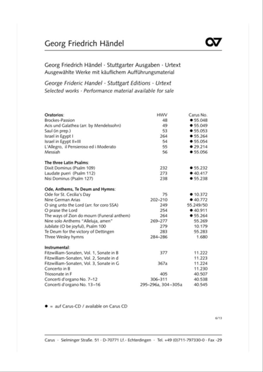 Israel in Egypt - Part I 4-Part scores gallery preview page 65
