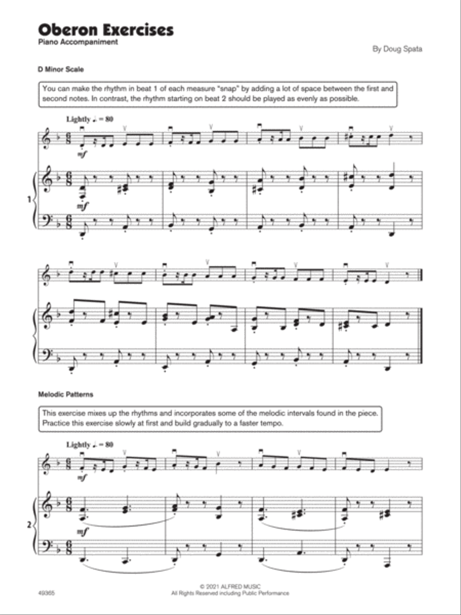 Oberon (Sound Innovations Soloist, String Bass) Small Ensemble scores gallery preview page 5
