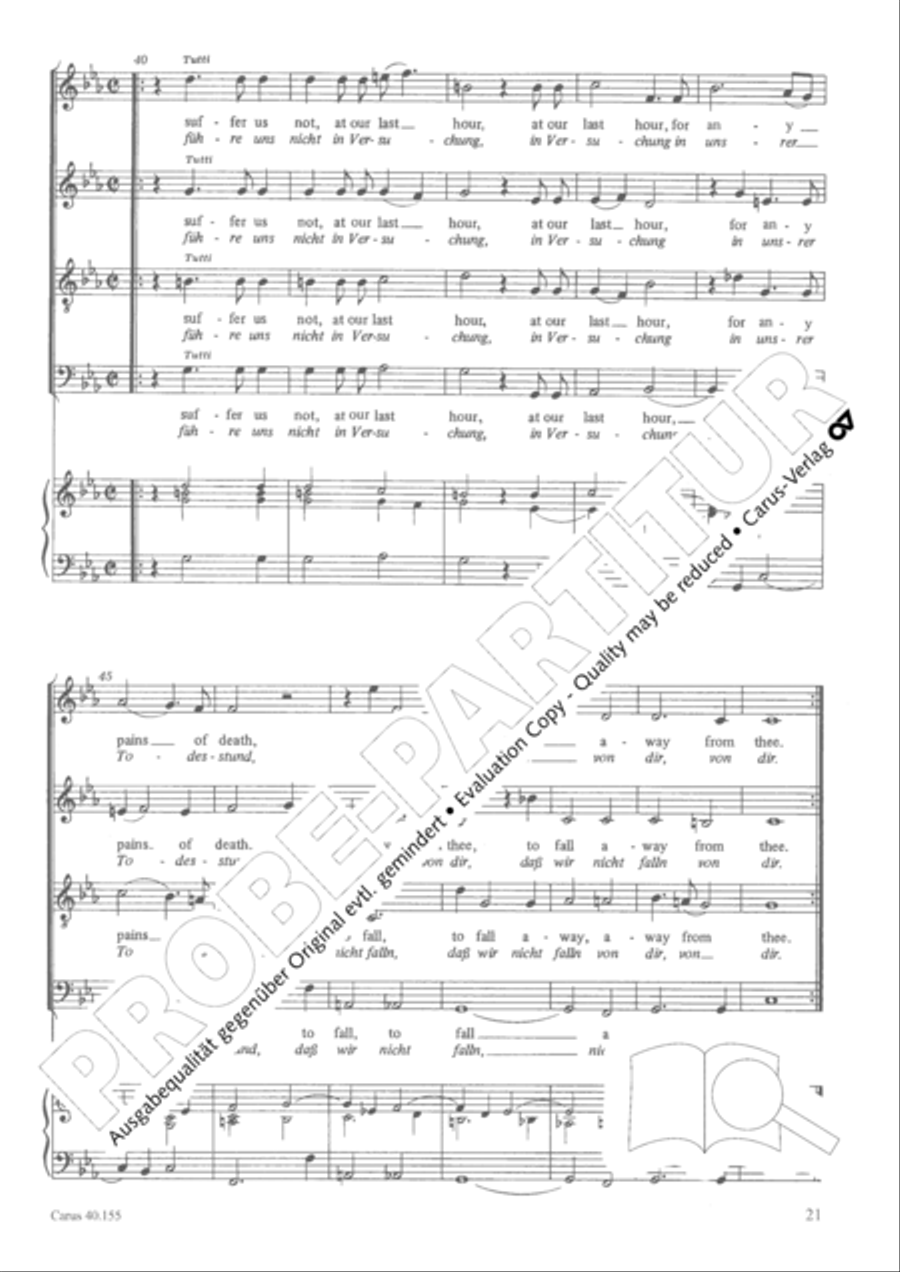 Funeral music of Queen Mary 4-Part scores gallery preview page 22