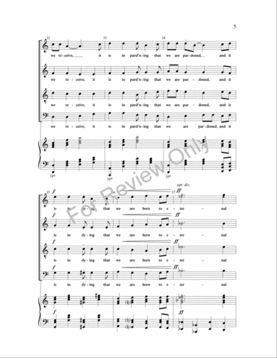 An Instrument of Thy Peace 4-Part scores gallery preview page 5