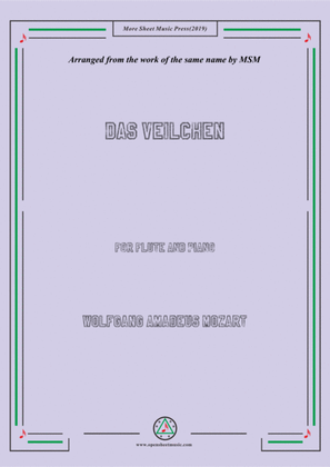 Book cover for Mozart-Das Veilchen, for Flute and Piano