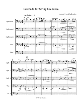 Serenade for String Orchestra Movement 4 for Three Euphoniums and Two Tubas