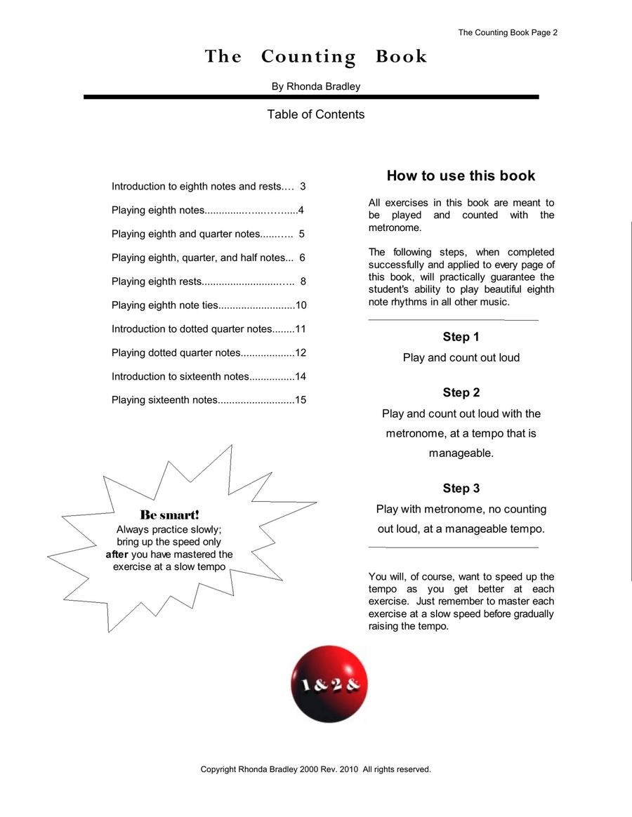 The Counting Book Learn how to play eighth notes Piano Method scores gallery preview page 2