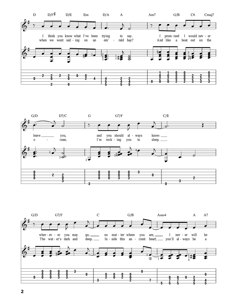 Lullabye (Goodnight, My Angel) Acoustic Guitar scores gallery preview page 2