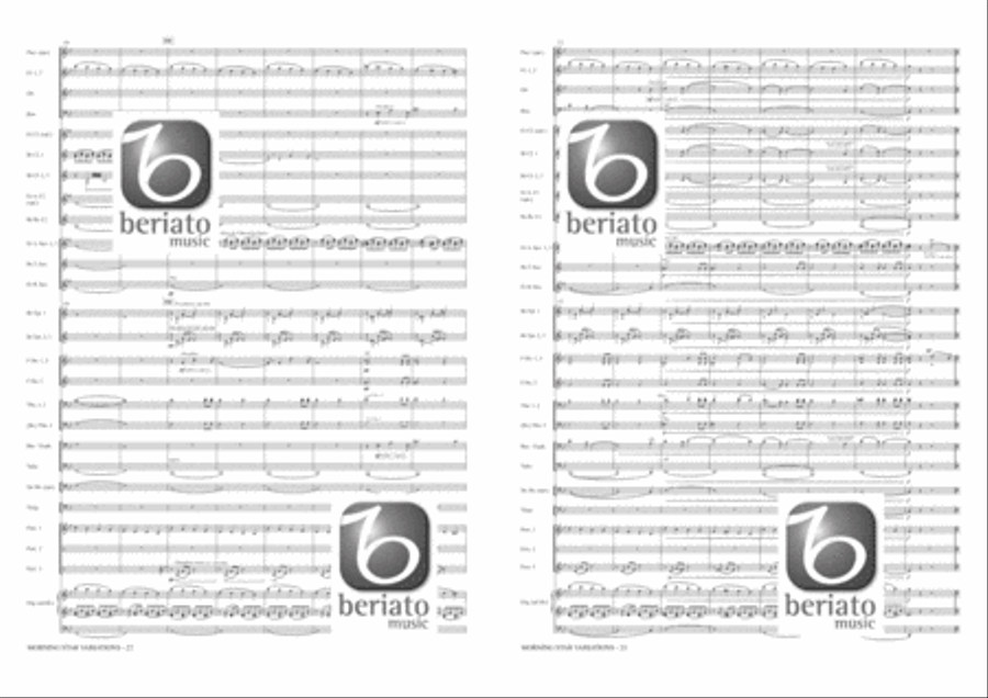 Morning Star Variations Concert Band scores gallery preview page 13