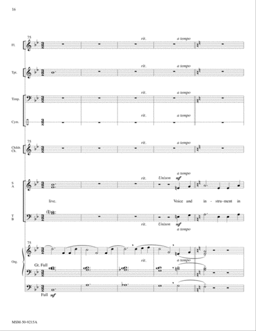 Lord, We Bring Our Gift of Music (Full Score) Choir scores gallery preview page 10