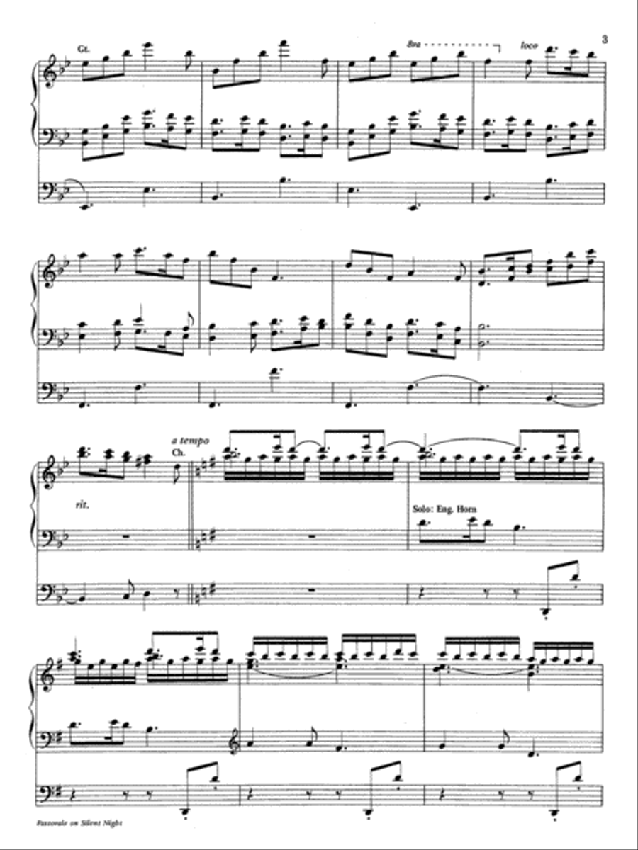 Pastorale on Silent Night Organ Solo scores gallery preview page 10