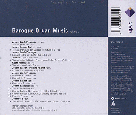 Volume 1: Baroque Organ Music