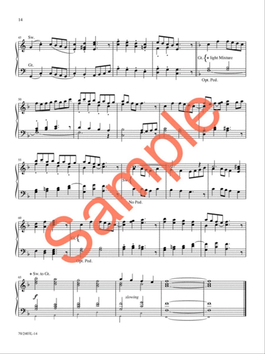 A Treasury of Hymns, Vol. 2 Organ Solo scores gallery preview page 12