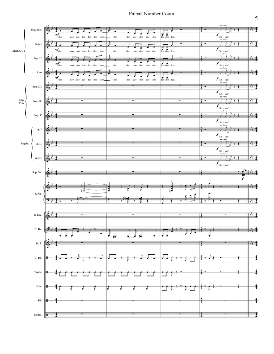 Pinball Number Count Small Ensemble scores gallery preview page 5