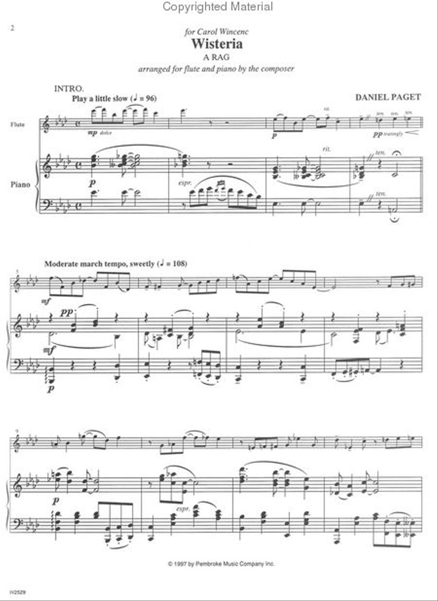 Two Sentimental Rags Flute Solo scores gallery preview page 2