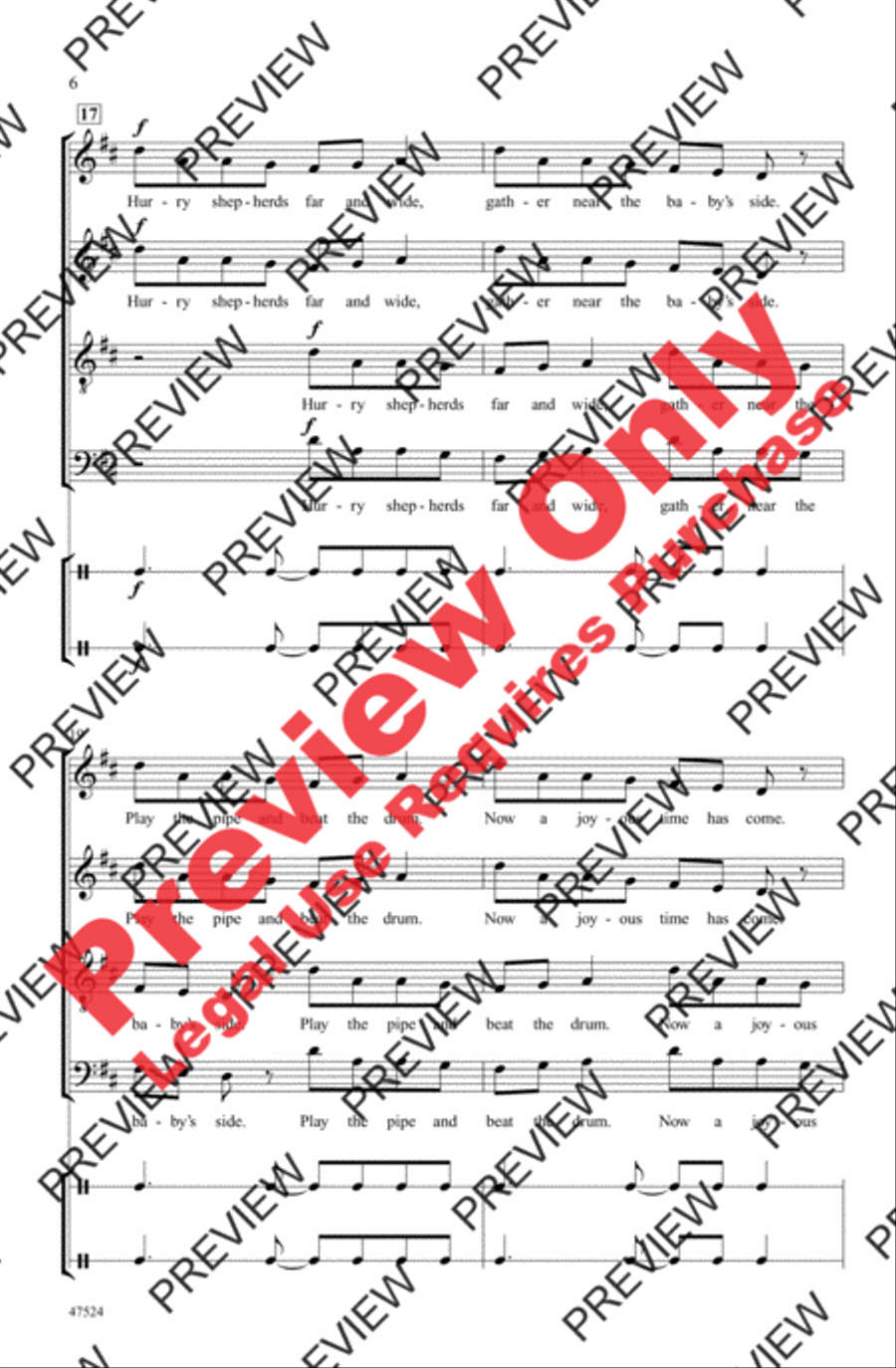 Hydom, Tiddlydom 4-Part scores gallery preview page 6