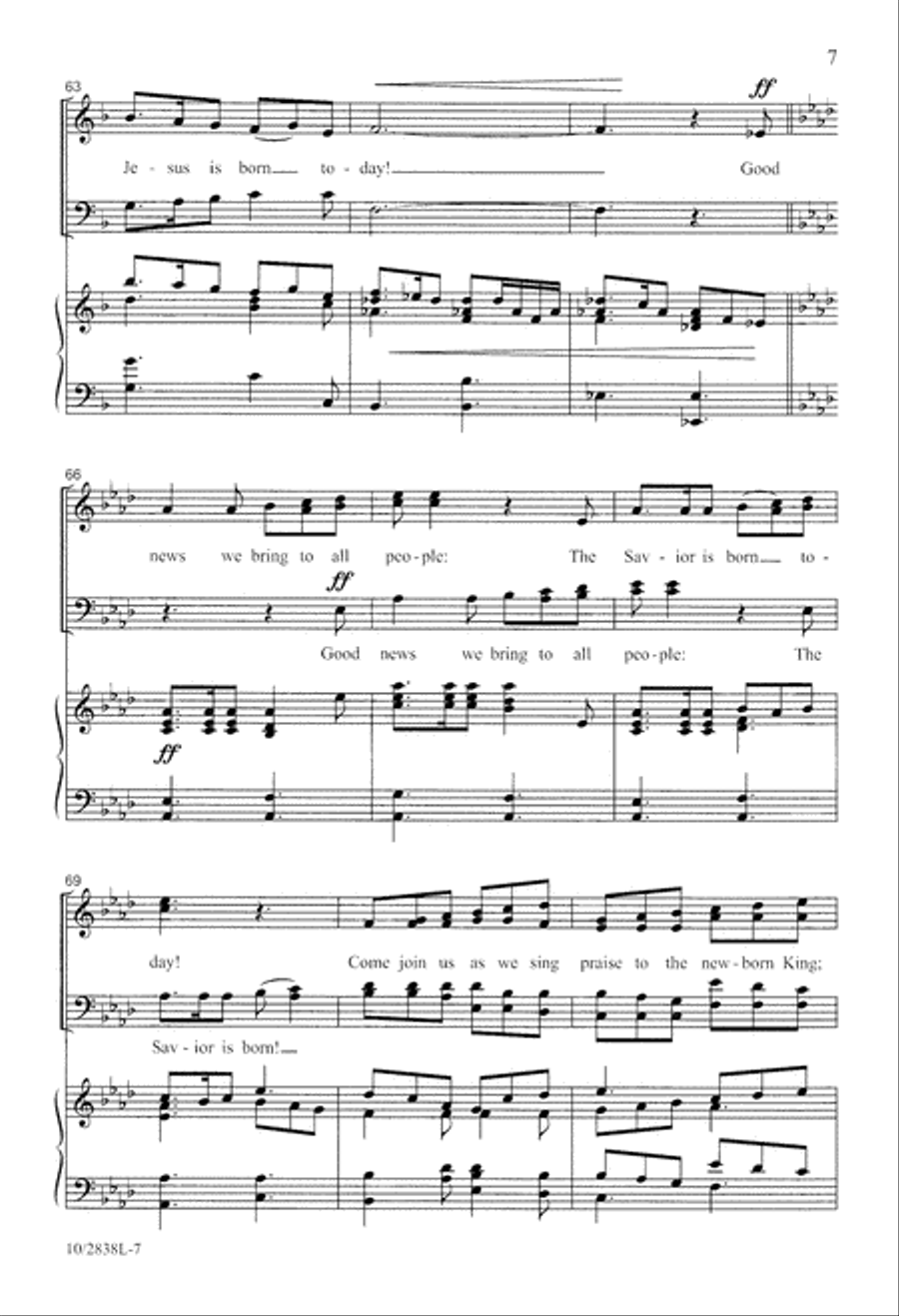 Jesus is Born Today Jesus is Born Today 4-Part scores gallery preview page 7