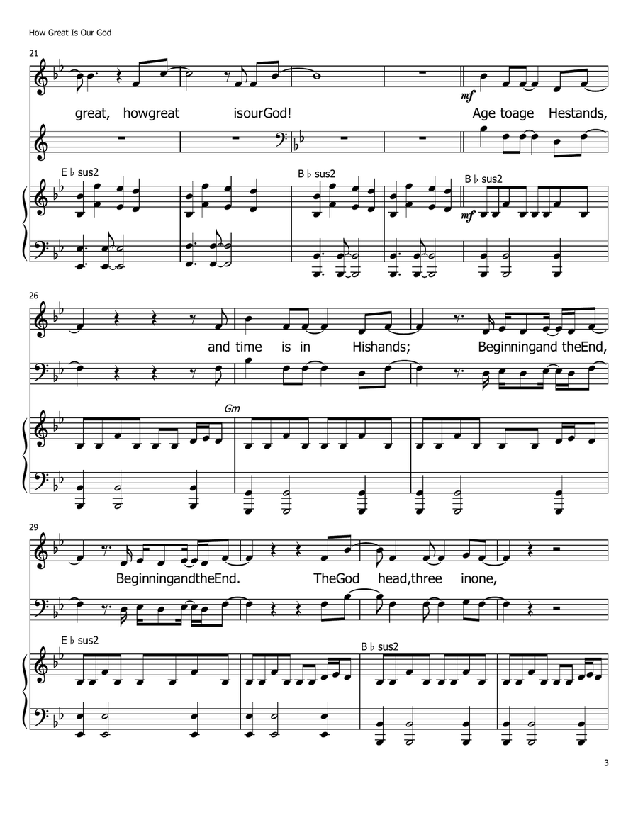 How Great Is Our God How Great Is Our God A Cappella scores gallery preview page 3