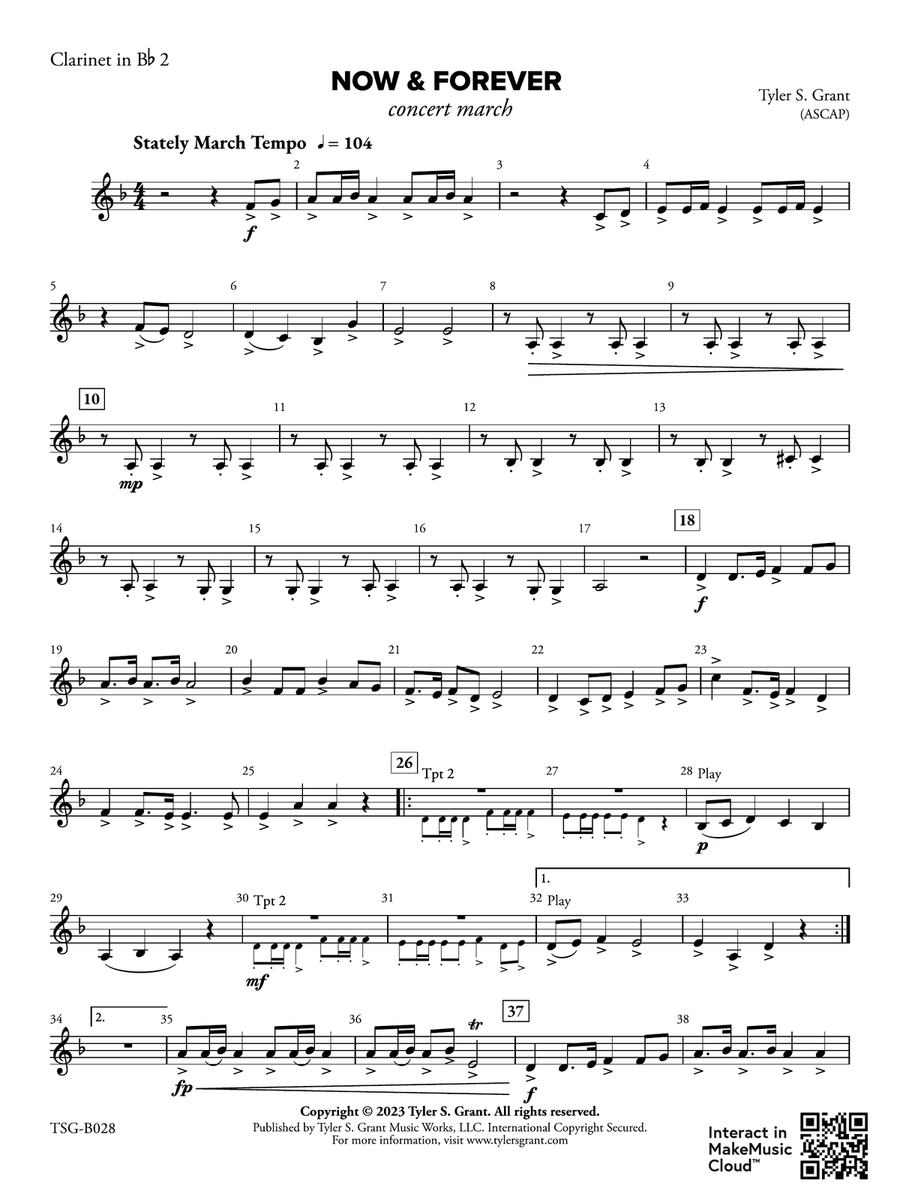 Now & Forever: 2nd B-flat Clarinet