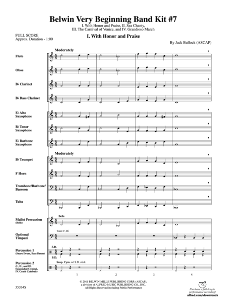 Belwin Very Beginning Band Kit #7 Concert Band scores gallery preview page 2