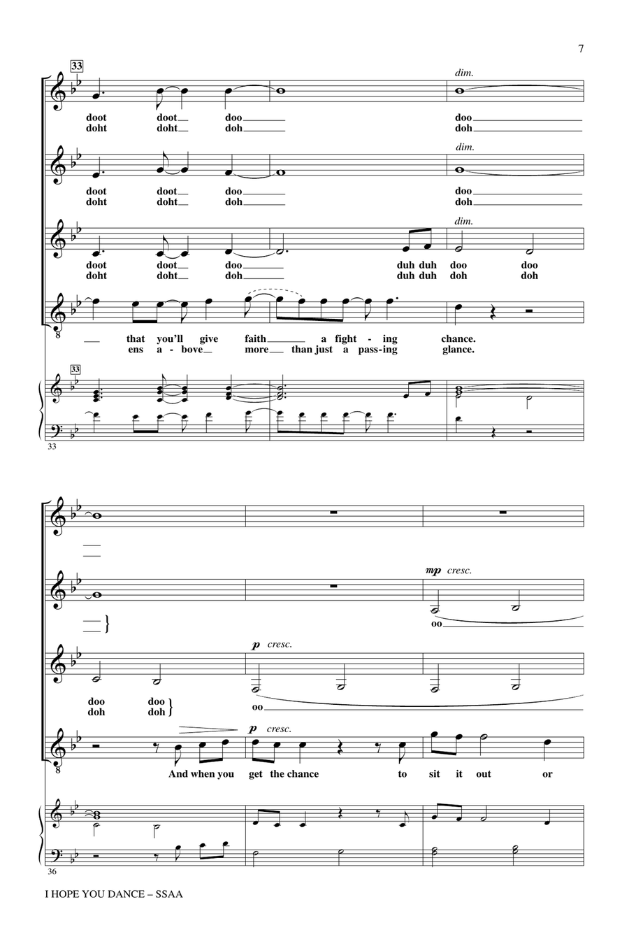 I Hope You Dance SSA scores gallery preview page 6