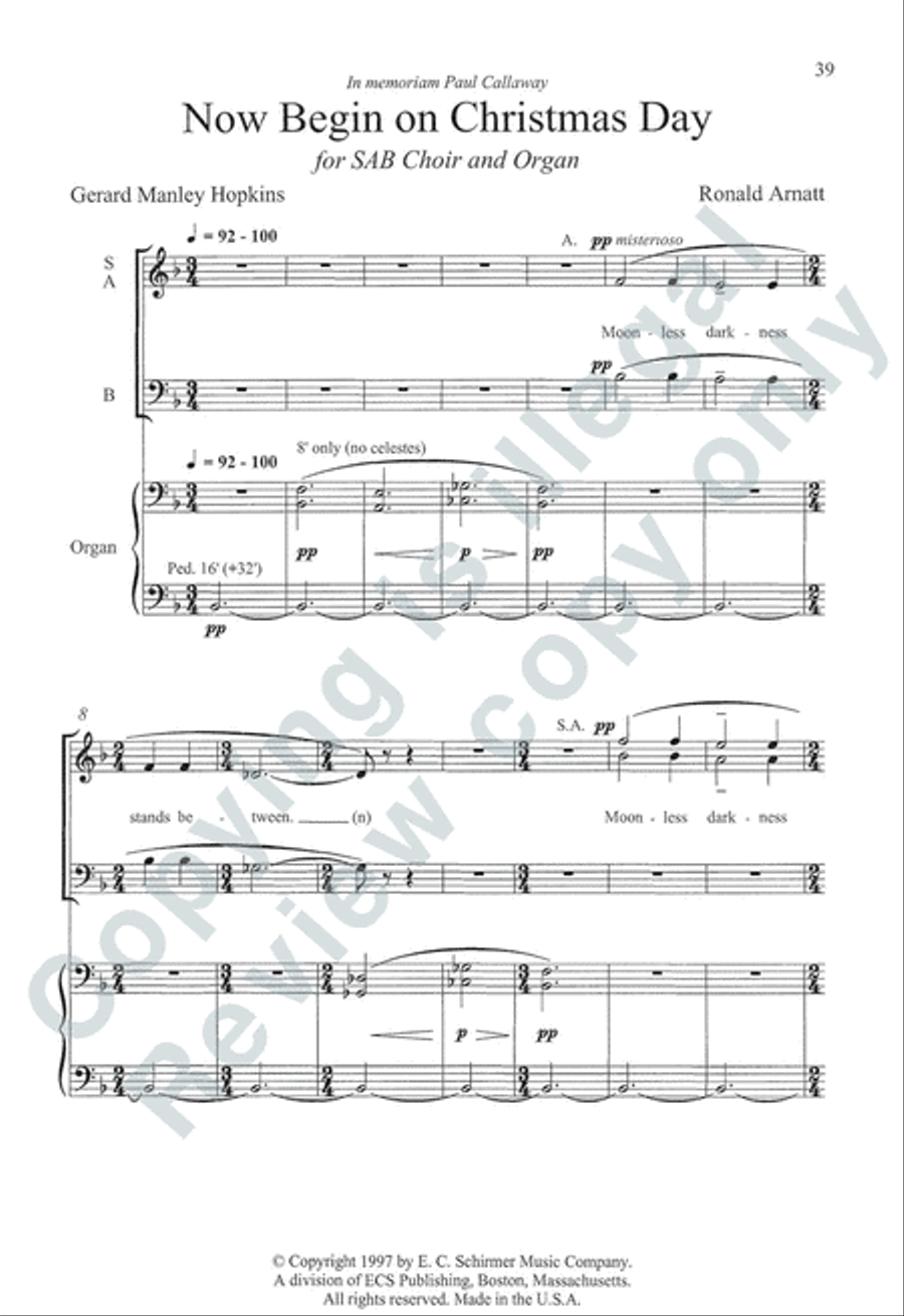 Somerset Anthem Books, Volume IV (Christmastide) 3-Part scores gallery preview page 15